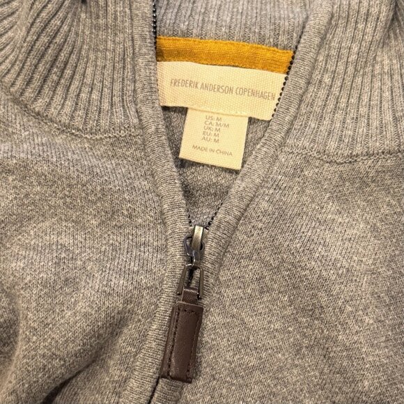 Frederick Anderson Copenhagen gray zip up cardigan size MEDIUM - Picture 9 of 9